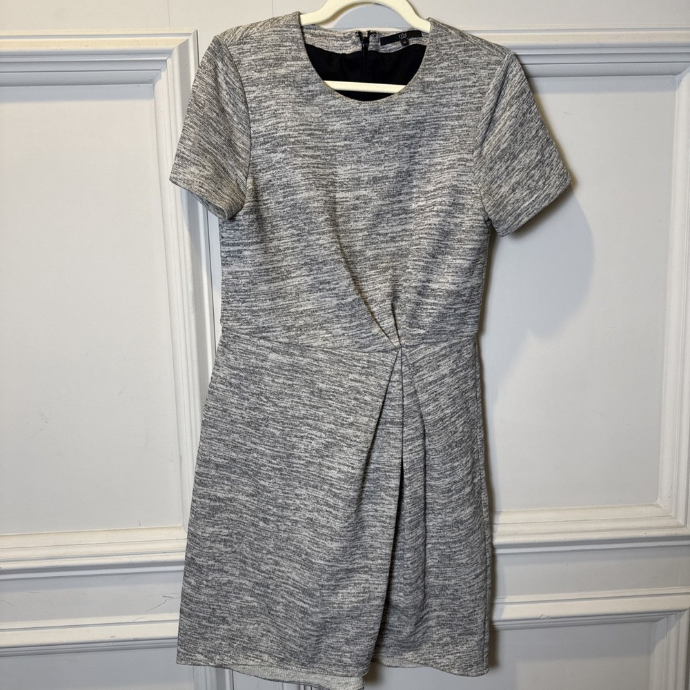Tibi Grey Cinched WaistClassic Dress size 10 Office Work Career Business